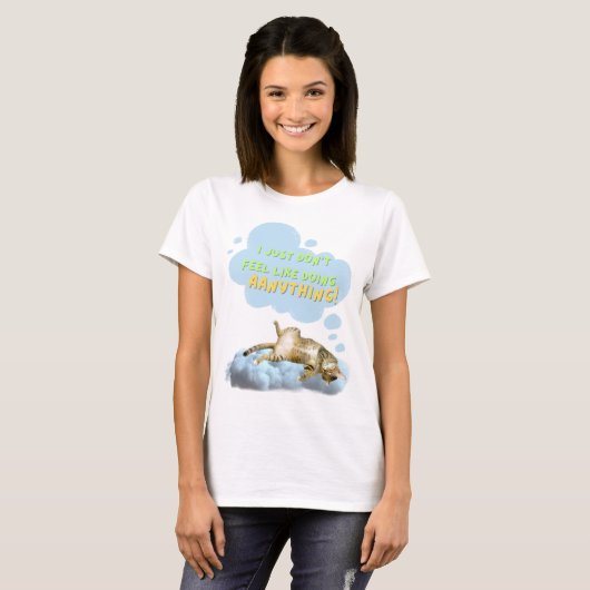 Passief Hilarisch Grappig Kat T-shirt: Witty Kit T-shirt (Voorkant volledig)