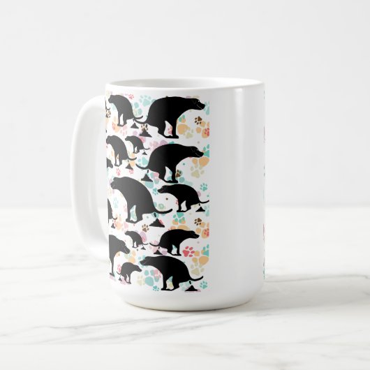 Passief Hilarisch Pooping Dog Coffee Mok (Voorkant links)