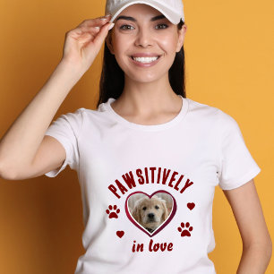 Passief in Liefde Paw Hart Hond Foto T-shirt