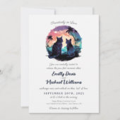 Passief in liefde zonsondergang romantische katten kaart (Voorkant)