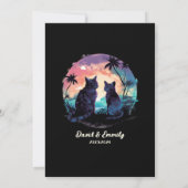 Passief in liefde zonsondergang romantische zwarte kaart (Achterkant)