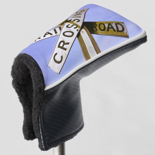 Passief kruispunt spoorweg golfheadcover (3/4 voorkant)