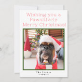 Passief Merry Custom Pet Dog Foto Feestdagenkaart (Voorkant)