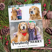 Passief Merry Custom Pet Dog Fotocollage Feestdagenkaart