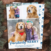 Passief Merry Custom Pet Dog Fotocollage Feestdagenkaart