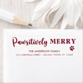 Passief Merry Custom Pet Paw Retouradres Etiket (Insitu)