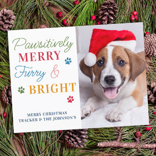 Passief Merry Furry & Bright Custom Pet Foto Briefkaart