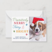 Passief Merry Furry & Bright Custom Pet Foto Notitiekaartje (Voorkant)