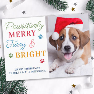 Passief Merry Furry & Bright Custom Pet Foto Notitiekaartje