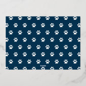 Passief Merry Navy Pet Foto Folie Feestdagenkaart (Achterkant)