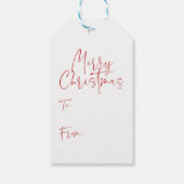 PASSIEF NIET openen Santa Dog BLANK Kerstmis Cadeaulabel (Achterkant)