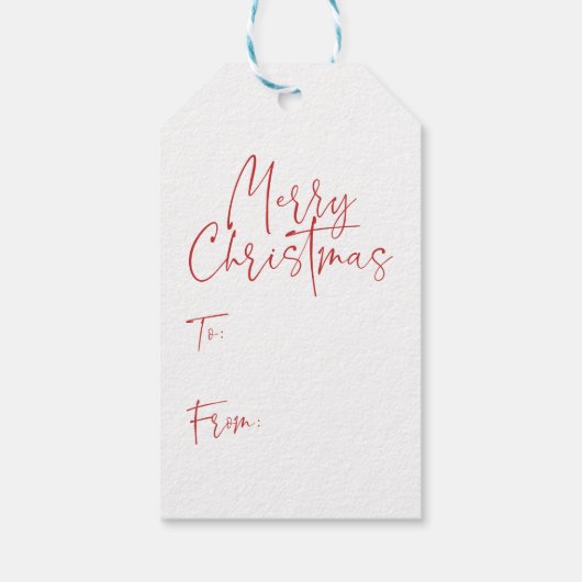 PASSIEF NIET openen Santa Dog BLANK Kerstmis Cadeaulabel (Achterkant)