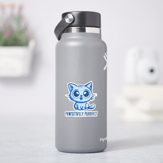 Passief perfect, mooi mangakitten sticker (HydroFlask)