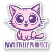 Passief perfect, mooi mangakitten sticker (Voorkant)