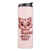 Passief perfect, mooi mangakitten thermosbeker (Gedraaid links)