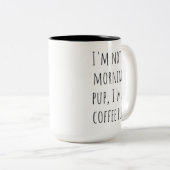 Passief Punny Coffee Cup - Leuke Hond Wordplay Tweekleurige Koffiemok (Voorkant rechts)