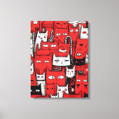 Passief Schattig: Cat Lovers' Birthday Canvas Afdruk (Voorkant)