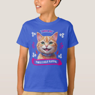 Passief speelse kat t-shirt