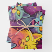 Passief Stijlvol: Street Cats Patroon Inpakpapier Vel (In situ)