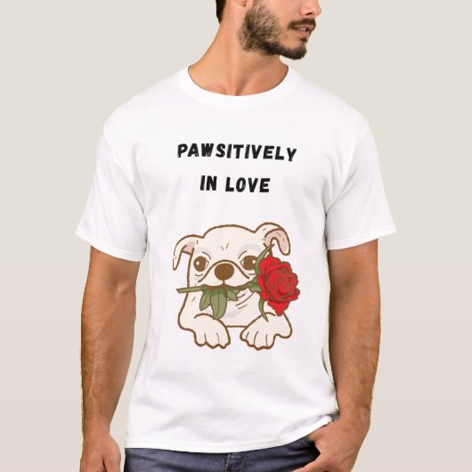 Passief verliefd op Funny Dog T-shirt (Voorkant)