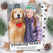 Passief vrolijk gepersonaliseerd huisdier foto Hon Feestdagenkaart