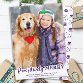 Passief vrolijk gepersonaliseerd huisdier foto Hon Feestdagenkaart