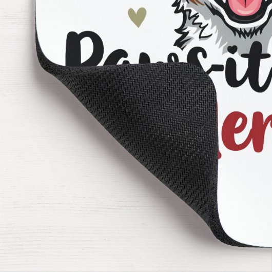 Passief vrolijk grappig kersthond rendier muismat (Hoek)