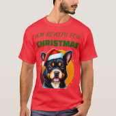 Passief vrolijk kerstfeest t-shirt (Voorkant)