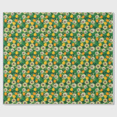Passieflower Bloom: zwarte achtergrond . Cadeaupapier (Vlak)