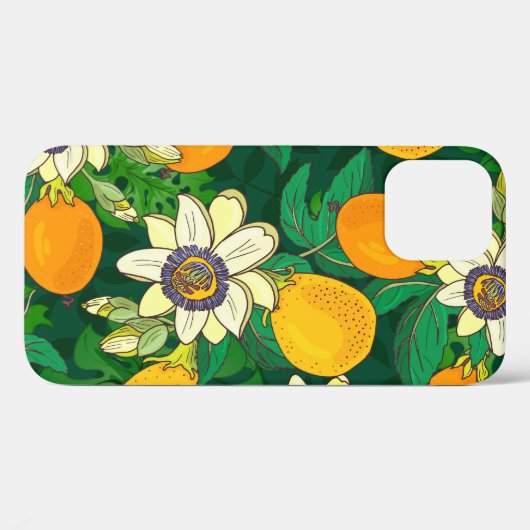 Passieflower Bloom: zwarte achtergrond . Case-Mate iPhone Case (Achterkant (horizontaal))
