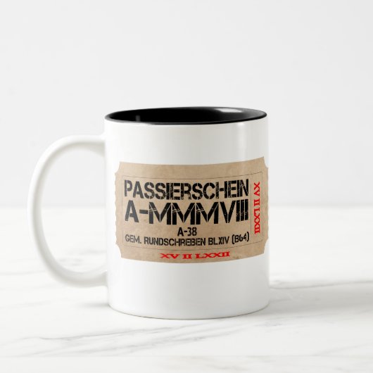 passierschein a38 3008 tweekleurige koffiemok (Links)