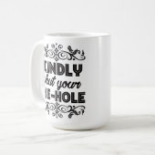 Passieve aantrekkelijke koffie, rustig alsjeblieft koffiemok (Voorkant links)