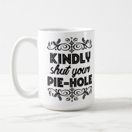 Passieve aantrekkelijke koffie, rustig alsjeblieft koffiemok