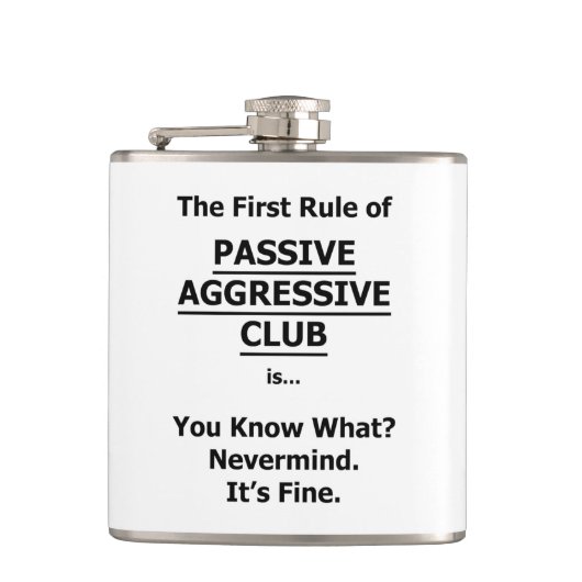 Passieve agressieve club heupfles (Voorkant)