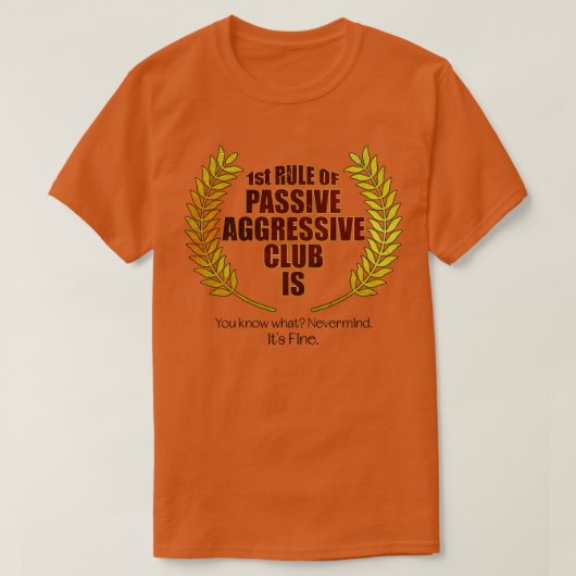 Passieve agressieve club t-shirt (Design voorkant)