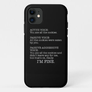 Passieve agressieve stem Funny Sarcastic Quote Case-Mate iPhone Case
