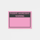PASSIEVE AGRESSIEVE WAARSCHUWING NA IT-OPMERKINGEN POST-IT® NOTES (Voorkant)