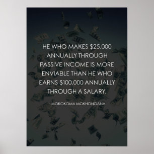 Passieve inkomens versus salaris - Succes en robuu Poster