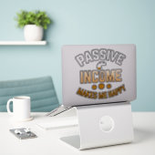 Passieve inkomsten ja, vinylSticker Sticker (Laptop op bureau)
