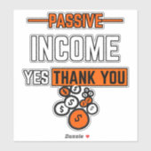 Passieve inkomsten ja, vinylSticker Sticker (Vel)