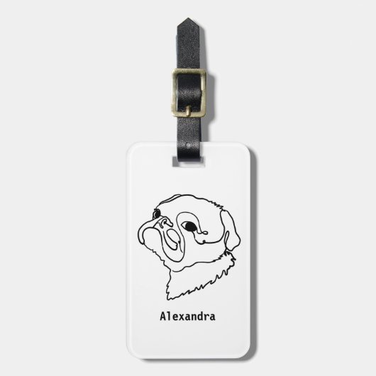 Passieve reizen bagagelabel (Voorkant verticaal)