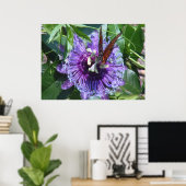 Passievloer en vlinder poster (Thuiskantoor)