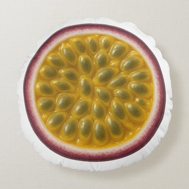 Passievrucht Ronde Kussen - Fris en Fruitig (Voorkant)
