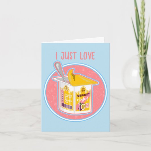 Passievrucht yoghurt kaart (Voorkant)