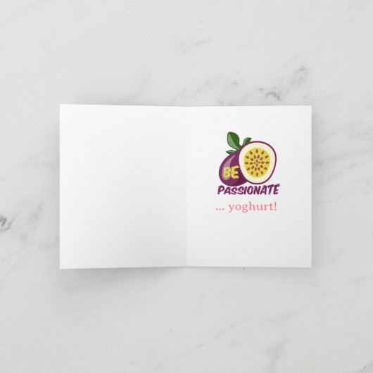 Passievrucht yoghurt kaart (Binnen)