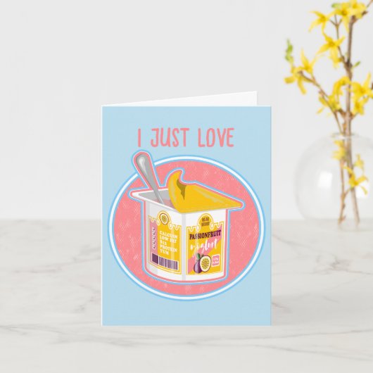 Passievrucht yoghurt kaart (Gele Bloem)