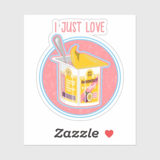 Passievrucht yoghurt sticker (Vel)