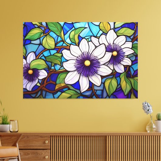 Passievruchten bloem Tropische XL kunst Canvas Afdruk (Insitu (Woonkamer))