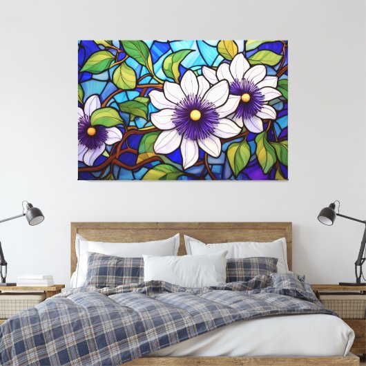 Passievruchten bloem Tropische XL kunst Canvas Afdruk (Insitu (Slaapkamer))