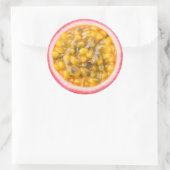 Passievruchten Ronde Sticker (Tas)